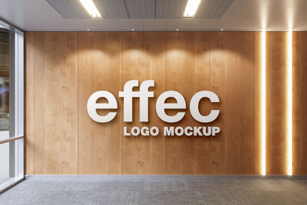 Logo in the office mockup